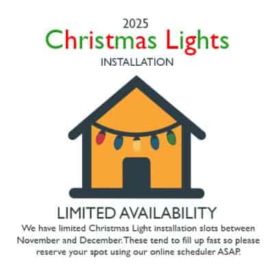Christmas Lights Installation - Moss Boss Roofing for holiday season. Limited slots available from N.