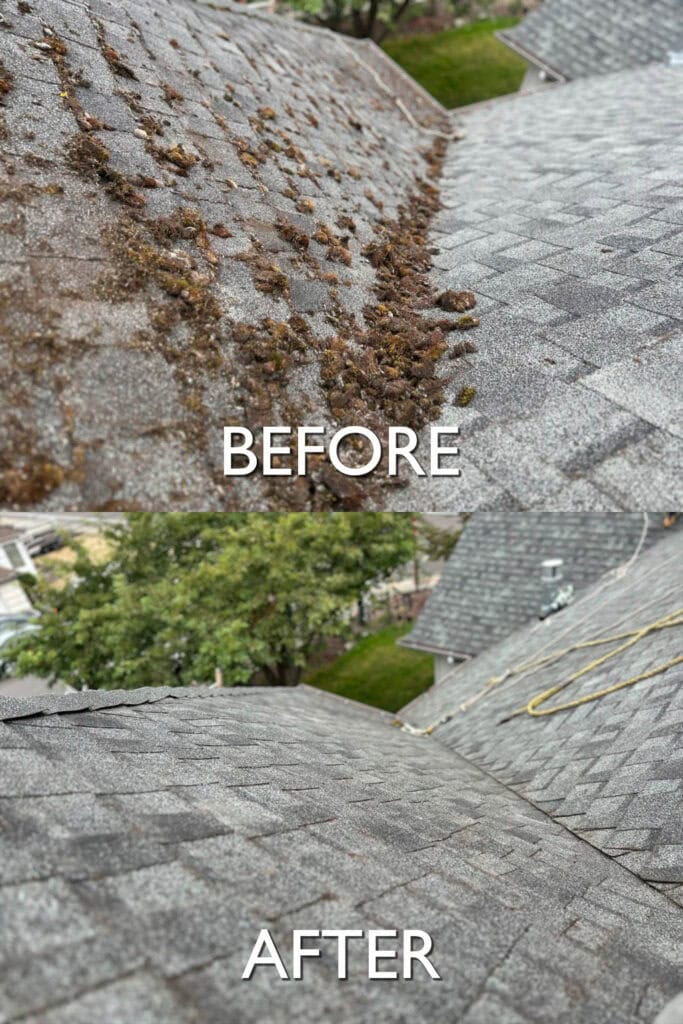 Roof Cleaning in Salem, Oregon | Moss Removal Service Roof Cleaning Before and After Salem Oregon | Moss Removal Results Moss Boss Roofing Salem Oregon