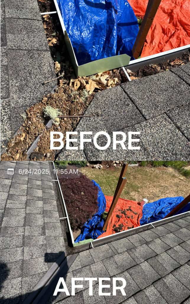 Roof Cleaning in Salem, Oregon | Moss Removal Service Roof Cleaning Before and After Salem Oregon | Moss Removal Results Moss Boss Roofing Salem Oregon
