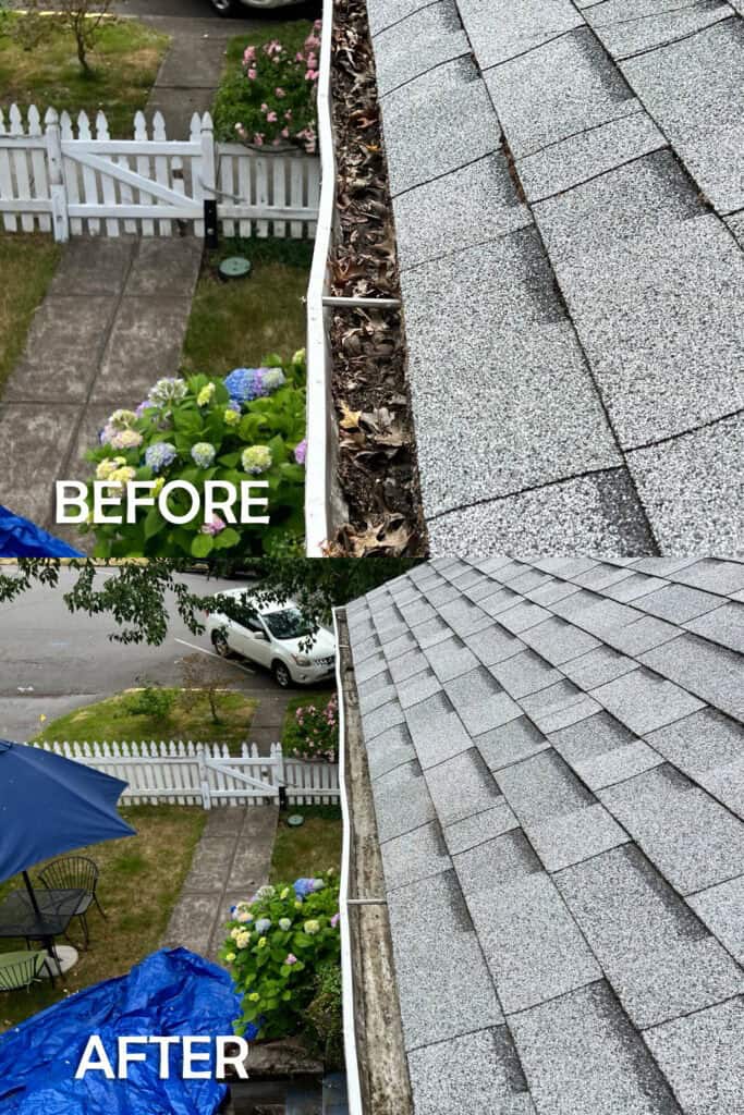 Roof Cleaning in Salem, Oregon | Moss Removal Service Roof Cleaning Before and After Salem Oregon | Moss Removal Results Moss Boss Roofing Salem Oregon