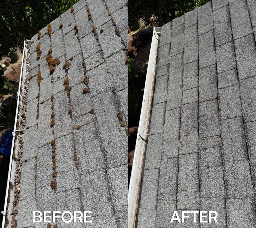 Roof Cleaning in Salem, Oregon | Moss Removal Service Roof Cleaning Before and After Salem Oregon | Moss Removal Results Moss Boss Roofing Salem Oregon