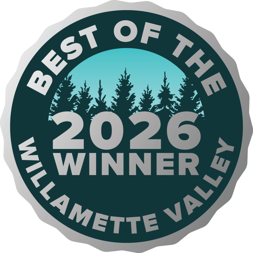 Moss Boss Roofing 2026 Best of the Willamette Valley Silver Winner badge