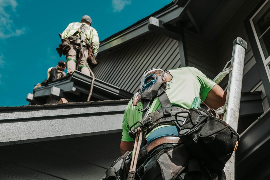 Roof Cleaning Cost in Salem, Oregon | Moss Boss Roofing Moss Boss Roofing Salem Oregon Roof Access factors into roof cleaning cost in Salem Oregon